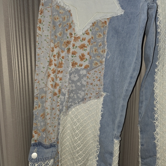 POL Light Blue Patchwork Flare Jeans. NWOT - Picture 3 of 7